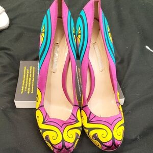 Nicholas Kirkwood Pink, Yellow, and Blue Heels